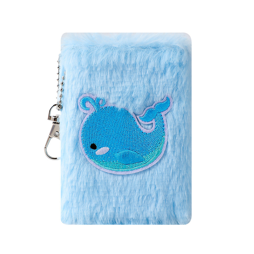 Wholesale Cartoon Embroidered Pocket Mini Plush Notebook